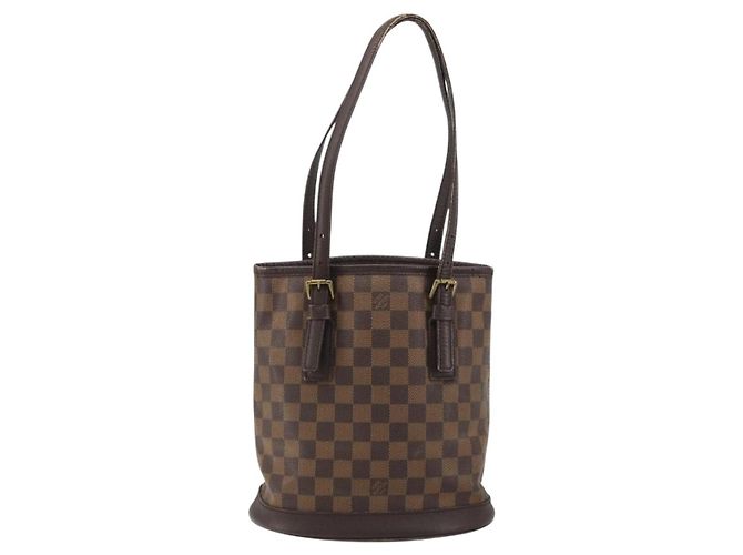 LOUIS VUITTON Borsa a tracolla Damier Ebene Marais N42240 LV Auth 188364 - vista 13