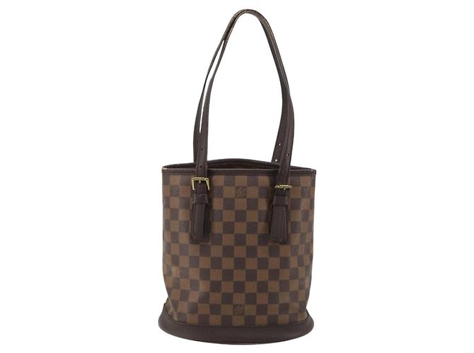 LOUIS VUITTON Borsa a tracolla Damier Ebene Marais N42240 LV Auth 188364 - vista 2