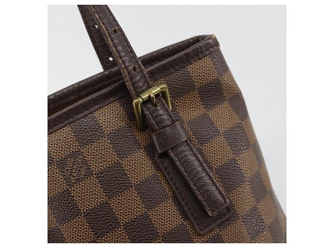 LOUIS VUITTON Borsa a tracolla Damier Ebene Marais N42240 LV Auth 188364 - vista 9