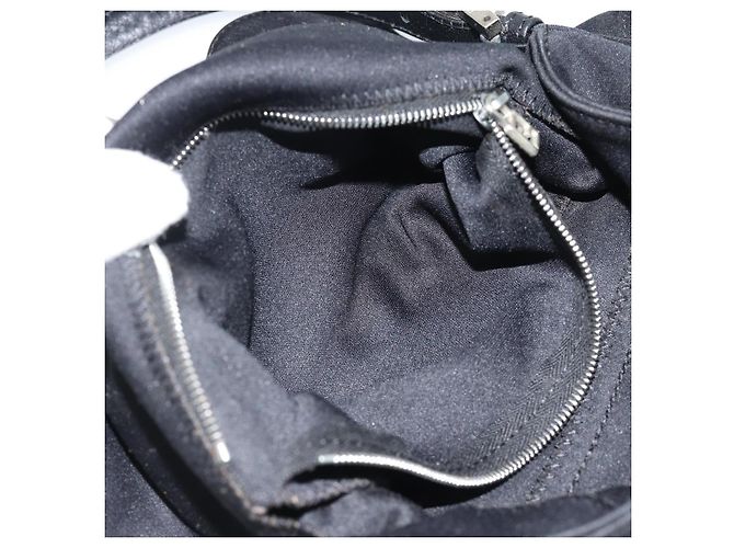 Borsa a mano FENDI Mamma Baguette in jersey di cotone Nero Argento Auth am11937A - vista 21