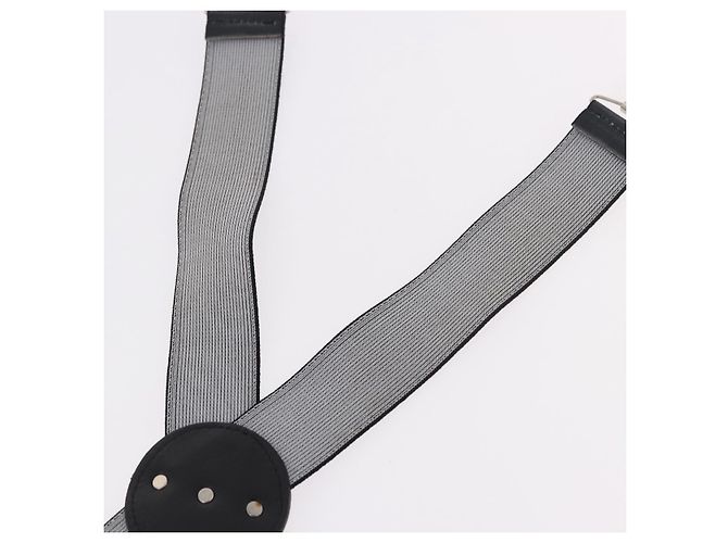 Bretelle VERSACE Medusa Metallo Nero Argento Auth BA13627 - view 21