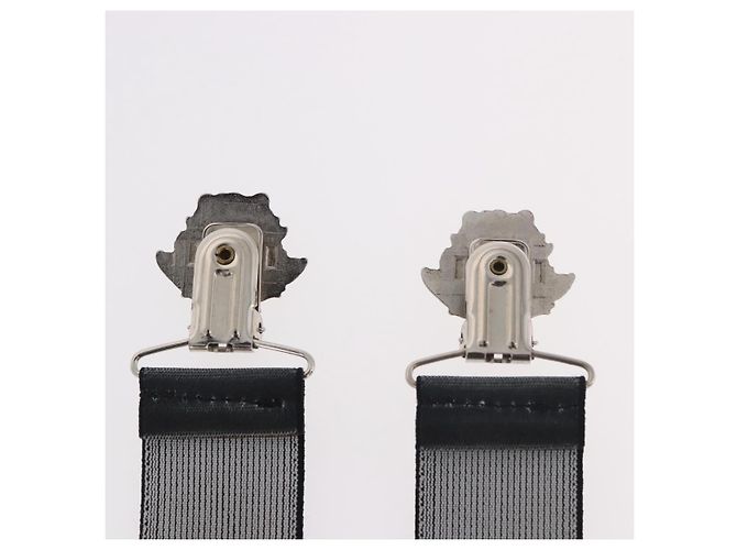 Bretelle VERSACE Medusa Metallo Nero Argento Auth BA13627 - view 22