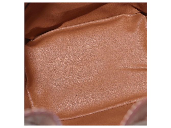 Céline Borsa a Spalla CELINE in Tela Macadam PVC Beige Oro Auth 188399 D'oro - vista 11