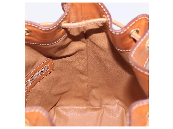 Céline Borsa a Spalla CELINE in Tela Macadam PVC Beige Oro Auth 188399 D'oro - vista 19