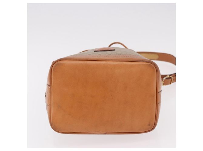 Céline Borsa a Spalla CELINE in Tela Macadam PVC Beige Oro Auth 188399 D'oro - vista 5
