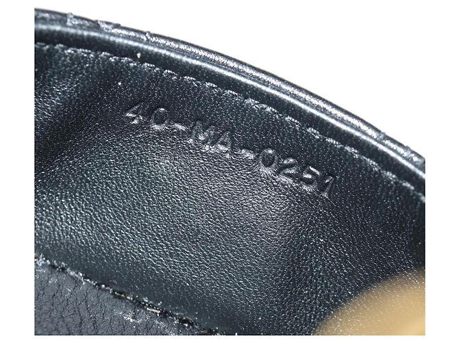 Christian Dior Cannage Caro Chain Pouch Pelle di Agnello Nero Oro Auth 186459SAM D'oro - vista 11