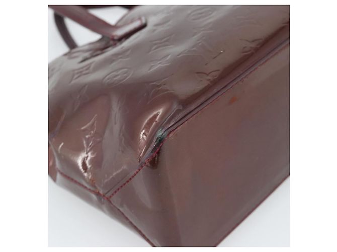 LOUIS VUITTON Monogram Vernis Wilshire PM Hand Bag Amarante M93641 Auth BA13584 Bordò - vista 17