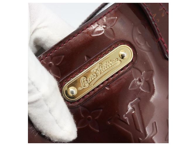 LOUIS VUITTON Monogram Vernis Wilshire PM Hand Bag Amarante M93641 Auth BA13584 Bordò - vista 18