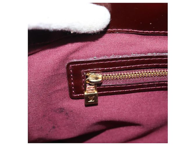 LOUIS VUITTON Monogram Vernis Wilshire PM Hand Bag Amarante M93641 Auth BA13584 Bordò - vista 21