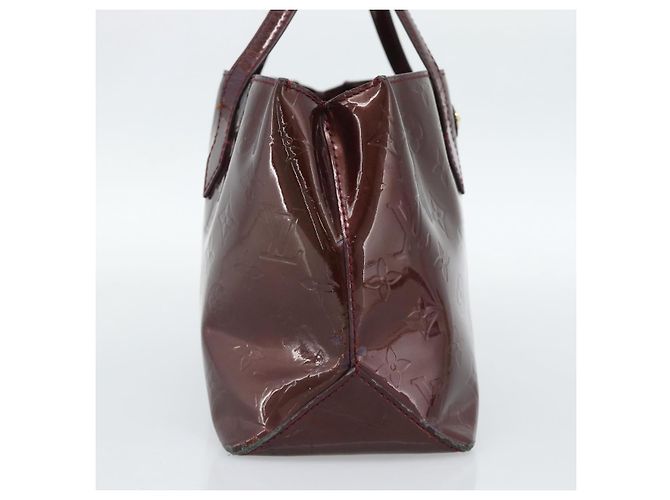 LOUIS VUITTON Monogram Vernis Wilshire PM Hand Bag Amarante M93641 Auth BA13584 Bordò - vista 3