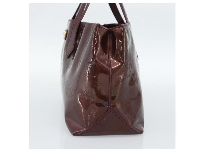 LOUIS VUITTON Monogram Vernis Wilshire PM Hand Bag Amarante M93641 Auth BA13584 Bordò - vista 4