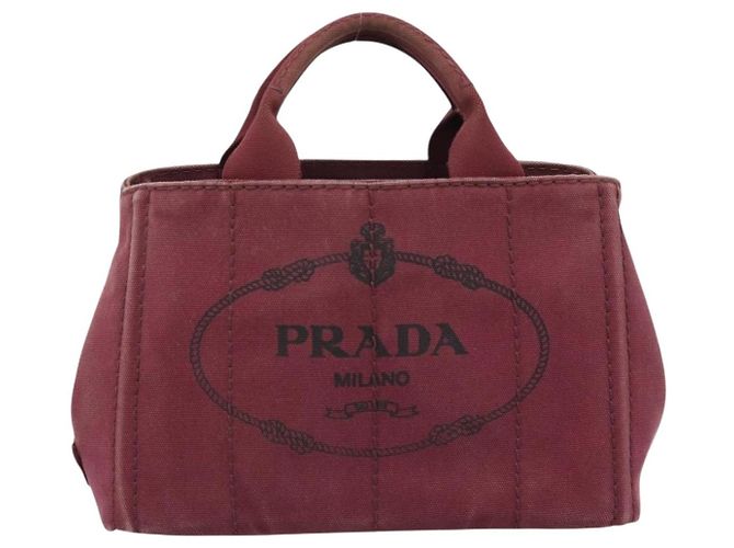 Borsa a mano PRADA Canapa PM in tela Bordeaux Auth 188079 Bordò - vista 13