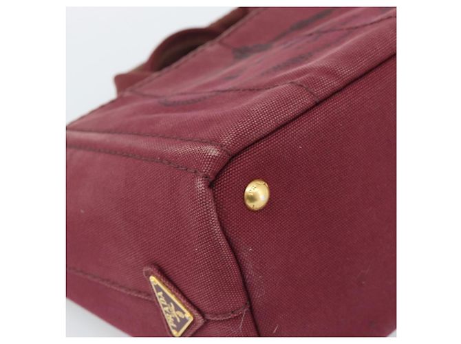 Borsa a mano PRADA Canapa PM in tela Bordeaux Auth 188079 Bordò - vista 14