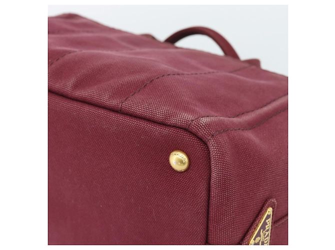 Borsa a mano PRADA Canapa PM in tela Bordeaux Auth 188079 Bordò - vista 15