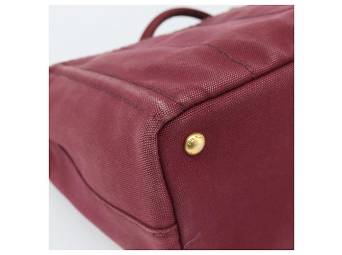 Borsa a mano PRADA Canapa PM in tela Bordeaux Auth 188079 Bordò - vista 16