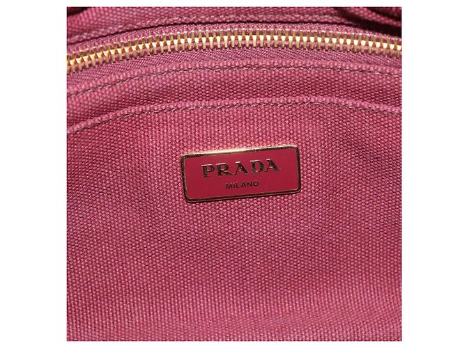 Borsa a mano PRADA Canapa PM in tela Bordeaux Auth 188079 Bordò - vista 17