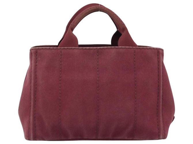 Borsa a mano PRADA Canapa PM in tela Bordeaux Auth 188079 Bordò - vista 2