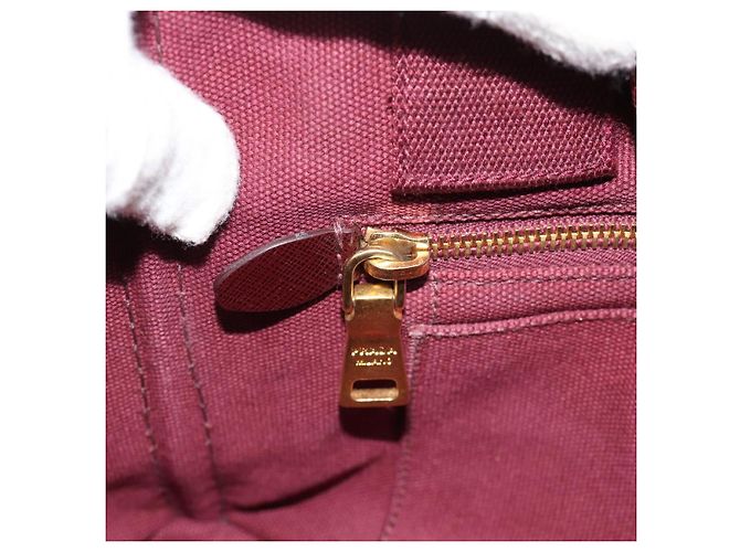 Borsa a mano PRADA Canapa PM in tela Bordeaux Auth 188079 Bordò - vista 20