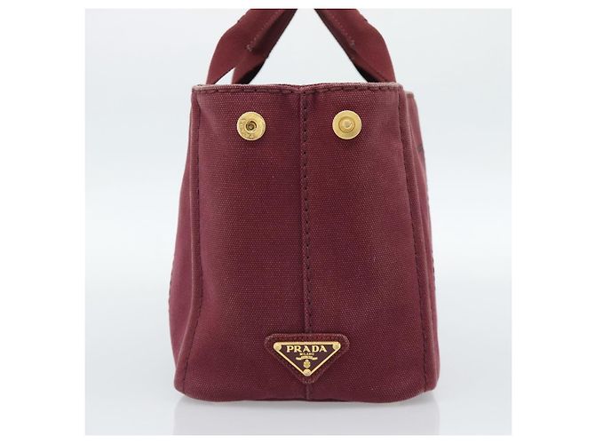 Borsa a mano PRADA Canapa PM in tela Bordeaux Auth 188079 Bordò - vista 3