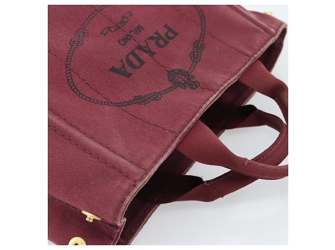 Borsa a mano PRADA Canapa PM in tela Bordeaux Auth 188079 Bordò - vista 6