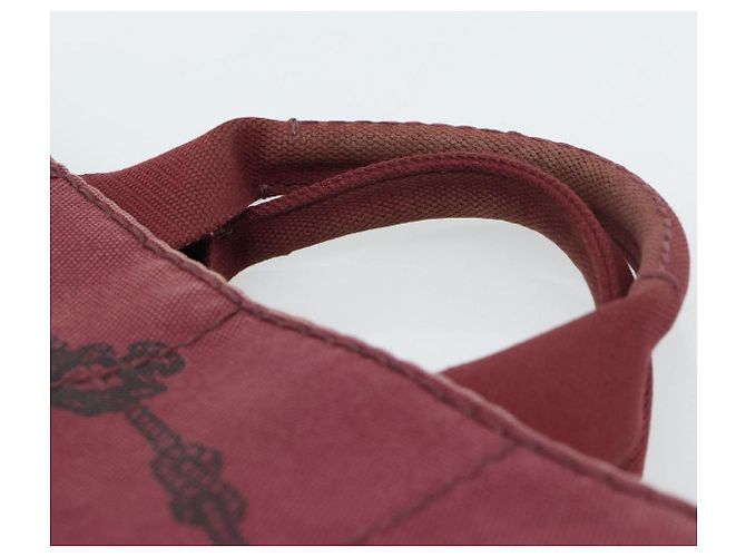 Borsa a mano PRADA Canapa PM in tela Bordeaux Auth 188079 Bordò - vista 8