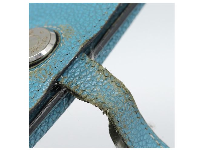 Hermès Portafoglio HERMES Dogon GM in pelle azzurro argento Auth BA13622 Blu chiaro - vista 9
