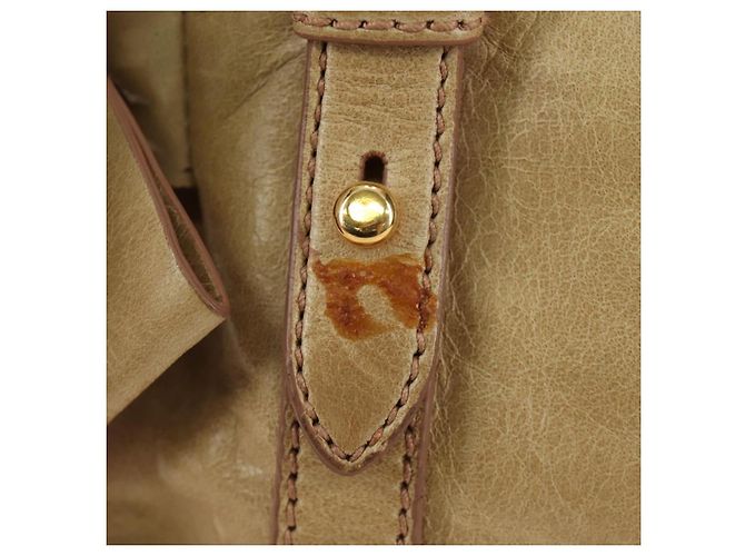 Borsa Miu Miu in pelle 2 way Beige Oro Auth 186442SAM D'oro - vista 2