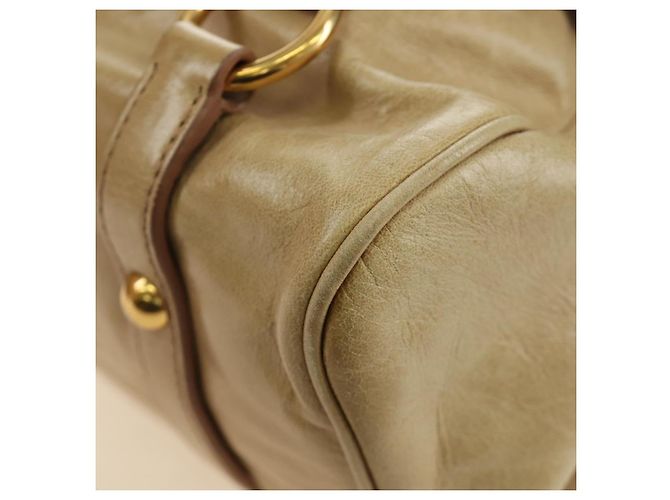 Borsa Miu Miu in pelle 2 way Beige Oro Auth 186442SAM D'oro - vista 21