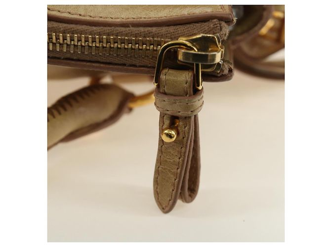 Borsa Miu Miu in pelle 2 way Beige Oro Auth 186442SAM D'oro - vista 23