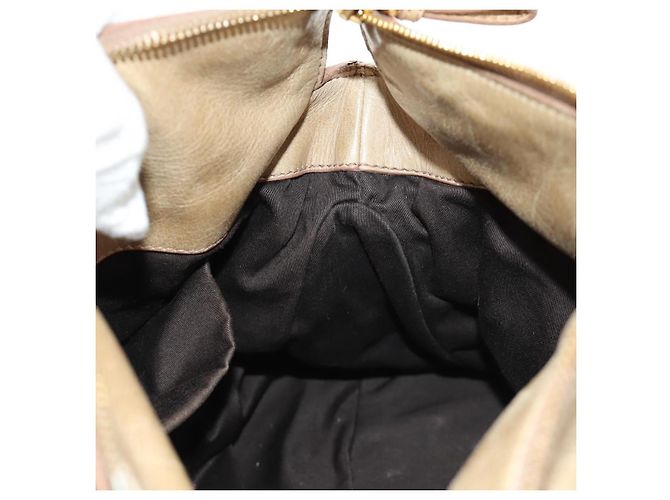 Borsa Miu Miu in pelle 2 way Beige Oro Auth 186442SAM D'oro - vista 26