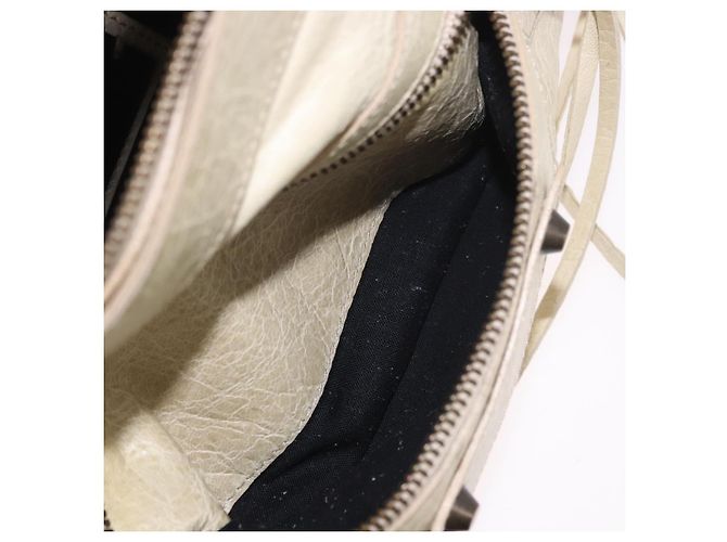 BALENCIAGA Borsa The First in pelle 2way Avorio 103208 Auth 187956V Crudo - vista 28