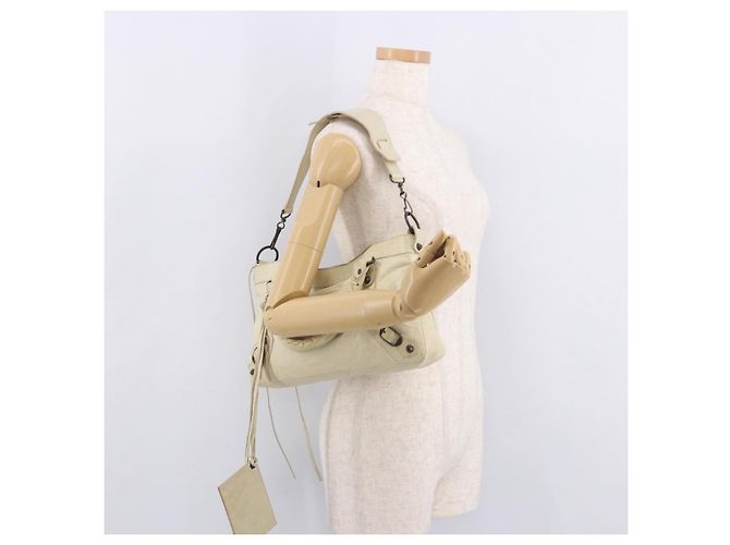 BALENCIAGA Borsa The First in pelle 2way Avorio 103208 Auth 187956V Crudo - vista 31