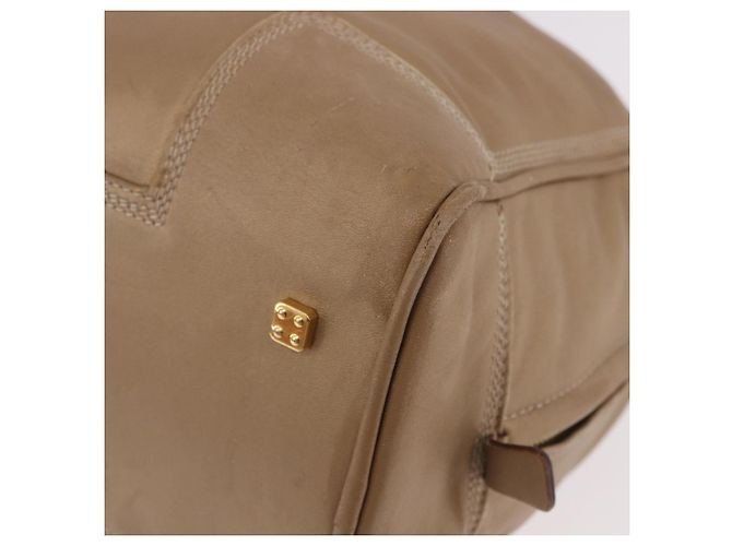 LOEWE Anagram Amazonas Hand Bag Pelle Beige Oro Auth bs35616 D'oro - vista 14