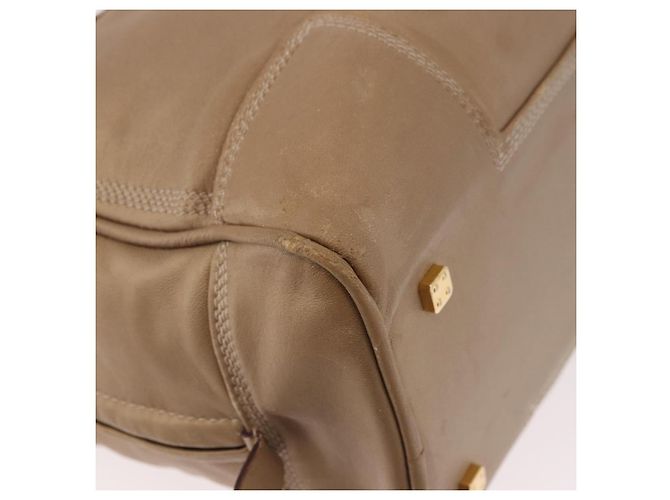 LOEWE Anagram Amazonas Hand Bag Pelle Beige Oro Auth bs35616 D'oro - vista 15