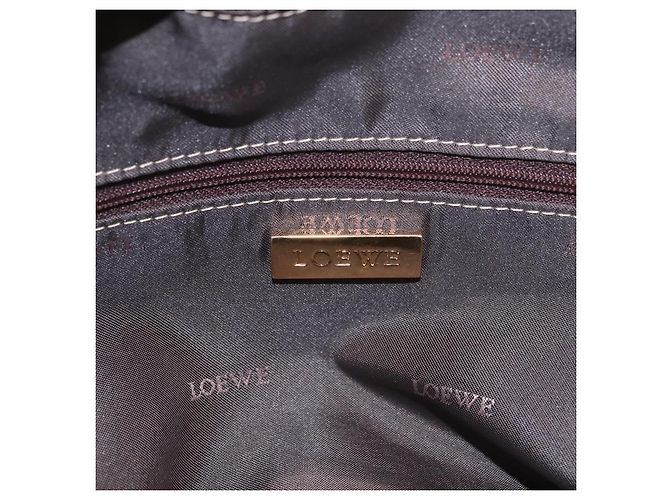 LOEWE Anagram Amazonas Hand Bag Pelle Beige Oro Auth bs35616 D'oro - vista 17