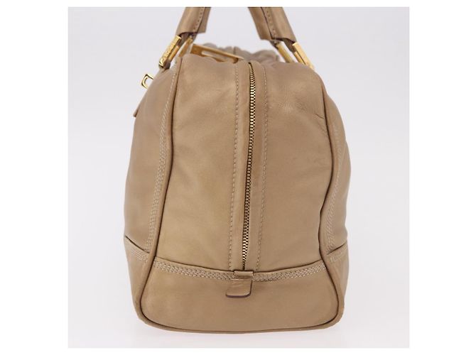LOEWE Anagram Amazonas Hand Bag Pelle Beige Oro Auth bs35616 D'oro - vista 3