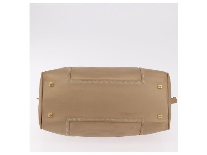 LOEWE Anagram Amazonas Hand Bag Pelle Beige Oro Auth bs35616 D'oro - vista 5