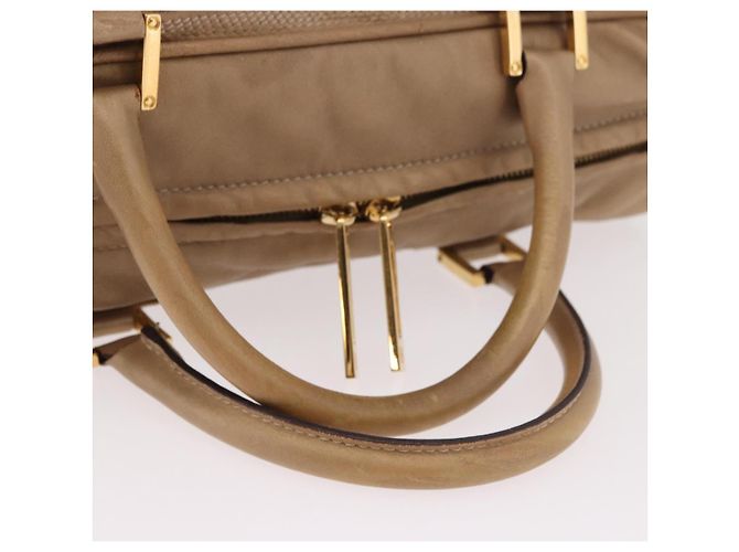 LOEWE Anagram Amazonas Hand Bag Pelle Beige Oro Auth bs35616 D'oro - vista 7