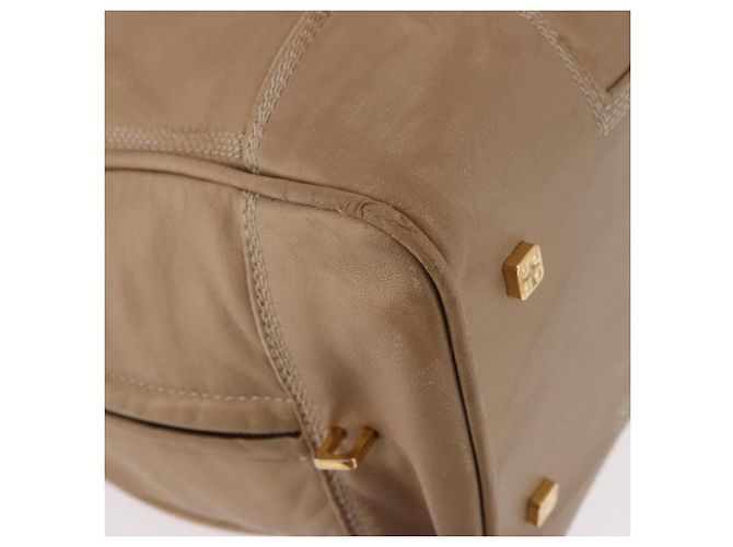 LOEWE Anagram Amazonas Hand Bag Pelle Beige Oro Auth bs35616 D'oro - vista 9
