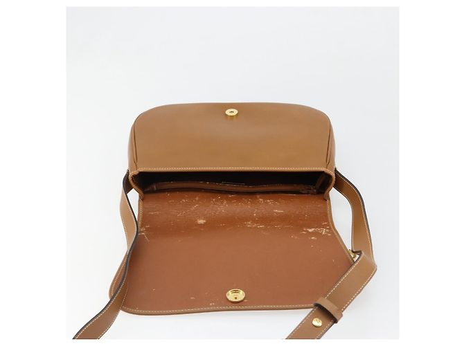 Borsa a tracolla Christian Dior in pelle marrone oro Auth hk3803 D'oro - vista 10