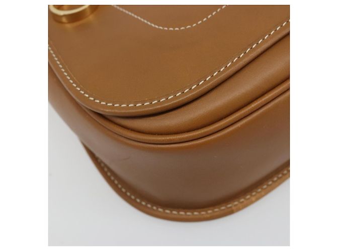 Borsa a tracolla Christian Dior in pelle marrone oro Auth hk3803 D'oro - vista 16