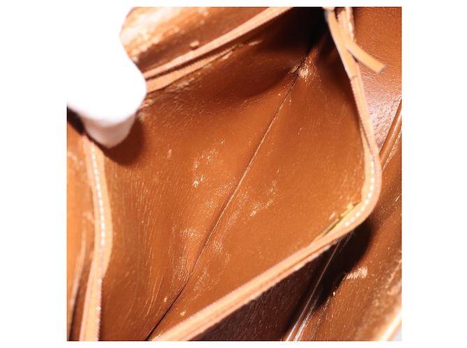 Borsa a tracolla Christian Dior in pelle marrone oro Auth hk3803 D'oro - vista 25