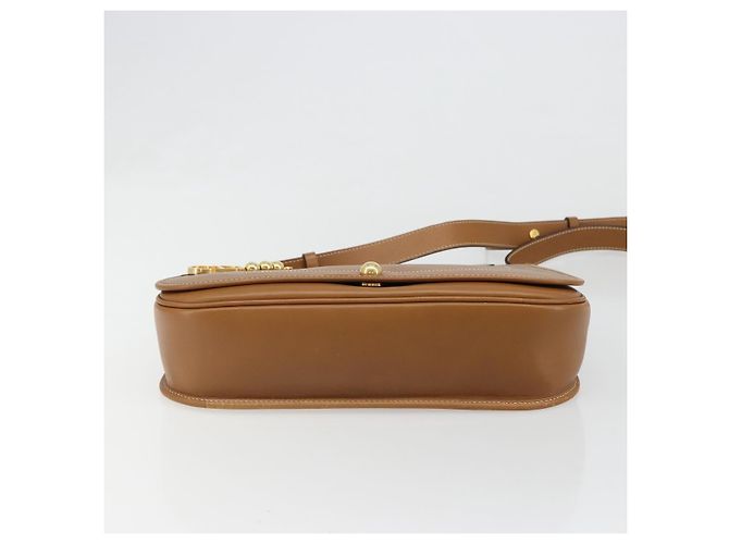 Borsa a tracolla Christian Dior in pelle marrone oro Auth hk3803 D'oro - vista 5