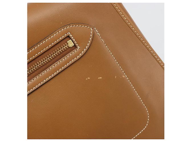 Borsa a tracolla Christian Dior in pelle marrone oro Auth hk3803 D'oro - vista 9