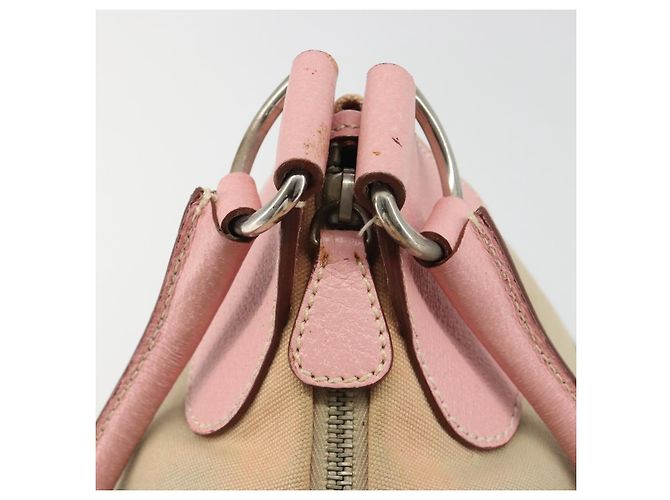 Borsa PRADA in tela beige argento Auth BA13510A - vista 20