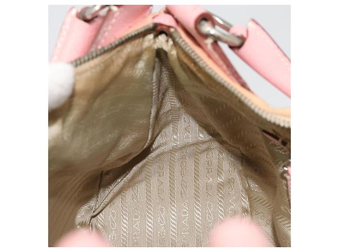 Borsa PRADA in tela beige argento Auth BA13510A - vista 23