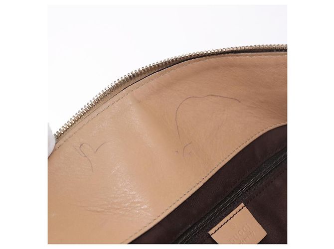 Borsa GUCCI GG Canvas Abbey Beige Oro 189831 Auth ka4927 D'oro - vista 10