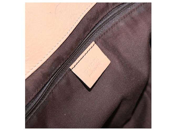Borsa GUCCI GG Canvas Abbey Beige Oro 189831 Auth ka4927 D'oro - vista 19