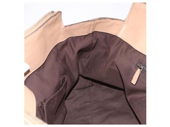 Borsa GUCCI GG Canvas Abbey Beige Oro 189831 Auth ka4927 D'oro - vista 21