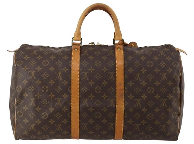 LOUIS VUITTON Monogram Keepall 50 Boston Bag M41426 LV Auth 187419A Monogramma - vista 2